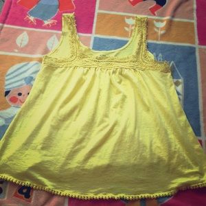 Yellow sleeveless top